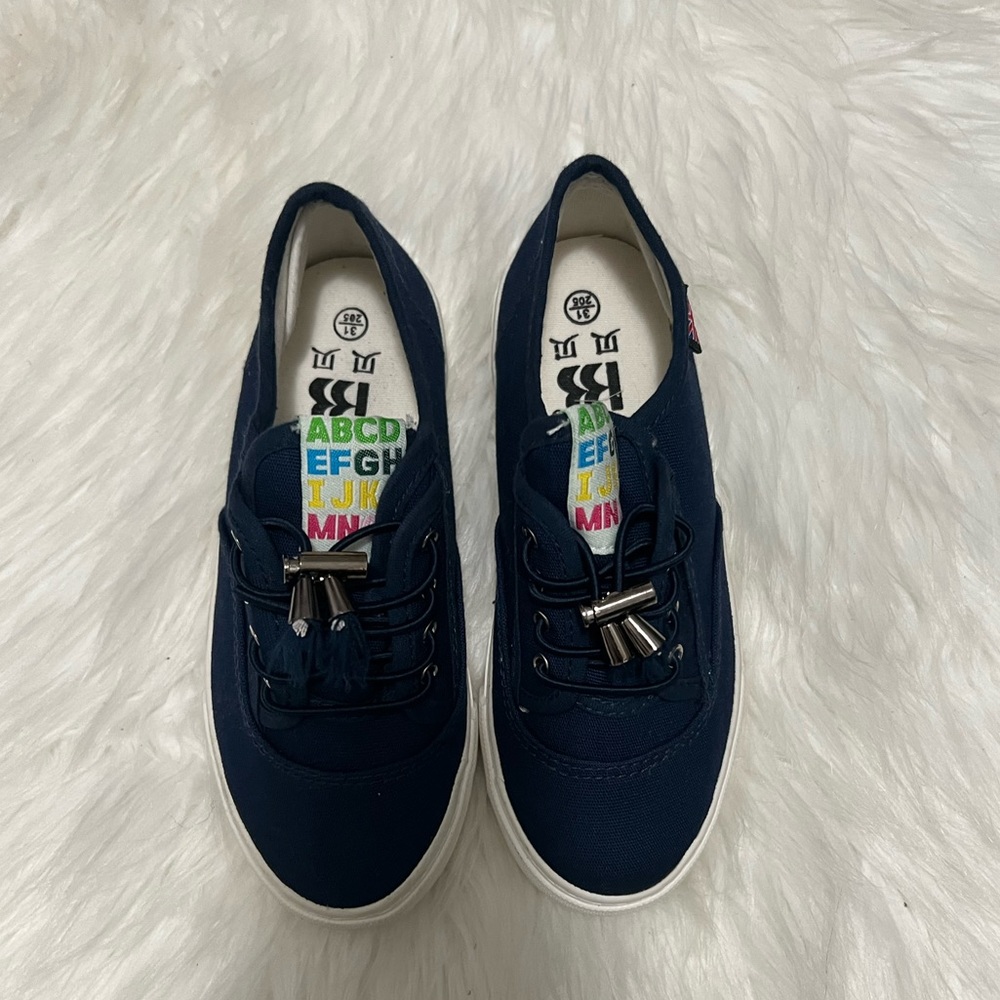 Kids new denim Beipolo kids dark navy sneakers